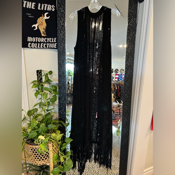 Maxi fringe knit cardigan by Trashxhaus - Picture 3 of 3